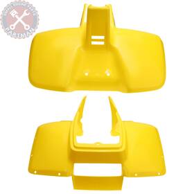 Partman 842001101016 Yellow Plastic Front And Rear Fender Set For Suzuki Lt50 1984-1987