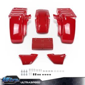 Ult262420 Pit66 Complete Plastic Fenders Kit 6pcs Fit For Honda Big Red Atc250es 1985-1987