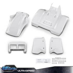 Ult2632714 Pit66 White Plastic Front And Rear Fender Complete Set Fit For 1985 1986 Honda Atc 350x