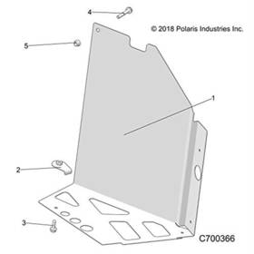 1024295-458 Polaris Weld-mud Cover Lh Mblk