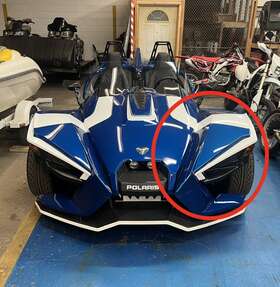 5439640-620 Polaris 2016 Slingshot Lh Fender Blue Fire