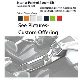 5450036-728 Polaris Slingshot Oem 15ft-19ft Sl/le/slr/gt/s Ghost Gray Center Console Trim-728