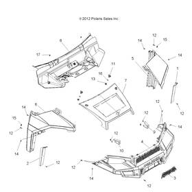 5451247-354 Polaris Fender Front Left Vogue Silver Genuine Oem Part Qty 1