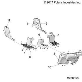 5453732-070 Polaris Fender-rear Rocker Lh Blk Part Ranger 1000 Xp