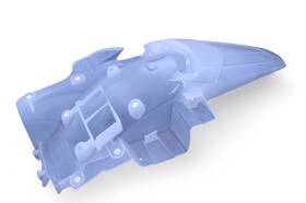 8574900005 Polisport Rear Fender Yamaha Clear 99