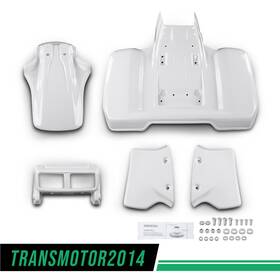 Tra966539 Transmotor2014 Fender Complete Set Fit For 1985-1986 Honda Atc 350x Front And Rear White Plastic