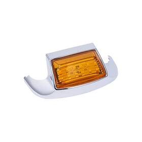 Unbranded 644925613800 For Chrome Fender Tip Light Led Orange Lens Harley 1980 2013 Heritage Softail