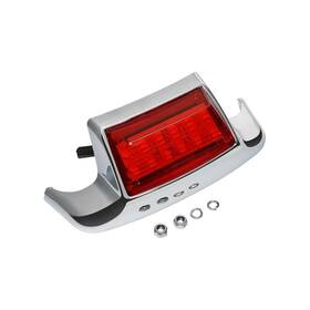 Unbranded 644925613831 For Harley Rear Fender Light Red Lens Amber Chrome Housing 1980 2013