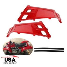 Ot00897a Usmotor For 1987-06 Yamaha Banshee 350 Red Left Right Gas Tank Side Covers Plastic Wrap