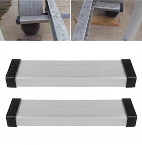 Wiqp1259 Wi-auto Aluminum Boat Trailer Round Fender Mount And Step Pad Pair Bolt On Brackets