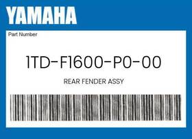 1td-f1600-p0-00 Yamaha Genuine Rear Fender Assy -