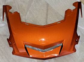 2ud-f330d-70 Yamaha Grizzly 700 Se Front Fender Orange Nose Vented Hood Panel