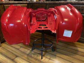 Yamaha 3b4-w2161-10-00 2007-11 Grizzly 700 Rear Fender Fairing Red Oem 3b4-w2161-d0-00