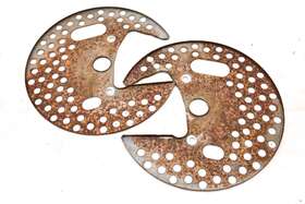 3gd-2514a-10-00 Yamaha 03 Warrior 350 2x4 Front Rotor Ring Covers Left And Right Yfm350x