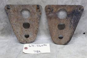 59v-21523-00-00 Yamaha 87-95 Moto 4 Front Left Right Mud Splash Guard Flap Brackets Plates