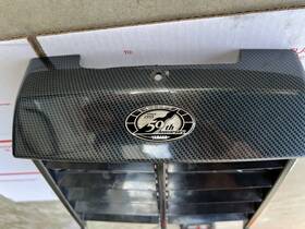 5fk-23391-c0-00 Yamaha Banshee Grill Plastic Radiator Cover Carbon Fiber 50th Bubble Gel Emblem