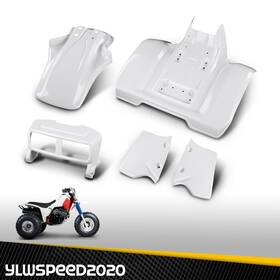 Yl032403 Ylwspeed20 Fit For 85-86 Honda Atc 350x Front And Rear Fender Complete Set White Plastic