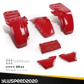 Ylw021801 Ylwspeed20 Fit Honda Atc250es 85-87 Big Red Front And Rear Fender Kit With Side Panels Trunk Lid