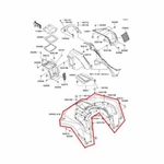 New Oem Kawasaki Brute Force 750 4X4I Front Fender White. Fixed Price $624.95.