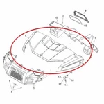 Oem New Genuine Factory Polaris Ranger 400 500 570 800 Front Fender Hood Green. Fixed Price $1089.95.
