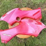 2005 Honda Recon TRX250TM Plastic Gas Tank Cover, Red (right And Left Combo). Fixed Price $50.00.
