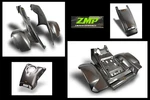 New Honda TRX250R Black Carbon Fiber Front Rear Fenders Tank Cover Scooped Hood. Fixed Price $854.10.