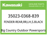 Kawasaki Oem Part 35023-0368-839 Fender-rear,rr,lh,s.black. Fixed Price $69.79.