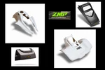 New Suzuki LT250R Plastic White Race Front Rear Fenders Custom Black Carbon Hood. Fixed Price $782.52.