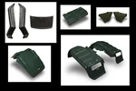 New Honda ATC250ES Big Red Plastic Olive Green Fenders Front And Rear Mud Flaps. Fixed Price $790.11.