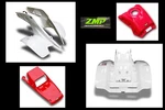 New Honda TRX250R 88-89 Plastic White Front Rear Fenders Red Tank Cover Hood. Fixed Price $870.01.