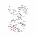 Oem Genuine New Kawasaki Teryx 4 800 Left Rear Fender White. Fixed Price $149.95.