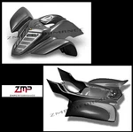 New Yamaha Raptor 660 Black Carbon Fiber Plastic Front And Rear Fender Set. Fixed Price $792.26.