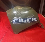 #2 2007 Suzuki Eiger LT-A400F Gas Fuel Tank Cover Green 44271-38F10-YT8. Fixed Price $99.95.