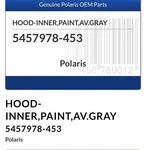 Polaris 5457978-453 Hood-inner Paint Avalanche Gray General Xp Eps Ultimate. Fixed Price $189.00.