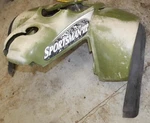 2001 Polaris Sportsman 500 Green Front Upper Nose Fairing Cowl Fender Hood. Fixed Price $48.00.