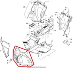 New Oem Arctic Wildcat Trail Xt Eps Front Right Splash Guard Panel. Fixed Price $114.95.