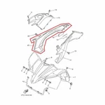 New Oem Yamaha Right Side Cover Panel Fender White. Fixed Price $114.95.