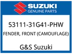 Suzuki Oem Part 53111-31G41-PHW Fender, Front (camouflage). Fixed Price $697.67.