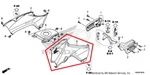 New Oem Honda Recon Left Side Fuel Gas Tank Panel Cover Trim Red. Fixed Price $89.95.