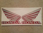 Honda Decal Emblem 87121-HN8-A30ZA Trx 650 Tank Wings New Repro. Fixed Price $20.00.