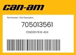 Oem Can-am Spyder Front Rh Fender B-424 Phoenix Orange #705013561. Fixed Price $100.00.