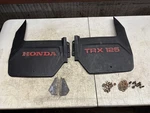 1985 Honda Fourtrax Trx 125 Rear Mud Flaps Guards With Mounts & Hardware. Fixed Price $70.00.