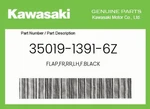 Kawasaki Genuine Flap,fr,rr,lh,f.black 35019-1391-6Z. Fixed Price $40.03.