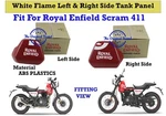 Royal Enfield "white Flame Left & Right Side Tank Panel Fit For Scram 411". Fixed Price $82.50.