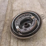 1983 Honda Big Red ATC200E Front Brake Plate Panel W/ Shoes. Fixed Price $54.00.