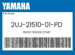 Yamaha Genuine Front Fender Comp. 2UJ-21510-01-PD. Fixed Price $58.94.