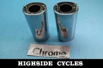 1445 04 Harley-davidson Electra Glide Fork Cover Slider Cow Bells Chrome. Fixed Price $40.00.