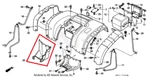 New Oem Honda Fourtrax Foreman Trx 400 Rear Right Heel Mudguard. Fixed Price $124.95.
