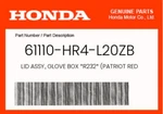 19 Honda Foreman 4X4 Storage Door Cover TRX500FM1 61110-HR4-L20ZB. Fixed Price $20.00.