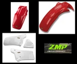 New Honda 84 - 85 Xr 200R Red Plastic Front And Rear Fenders White Side Panels. Fixed Price $247.15.